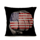 Vintage American Flag pillowcase for the pillow 45*45 velvet pillow cover pillowcase